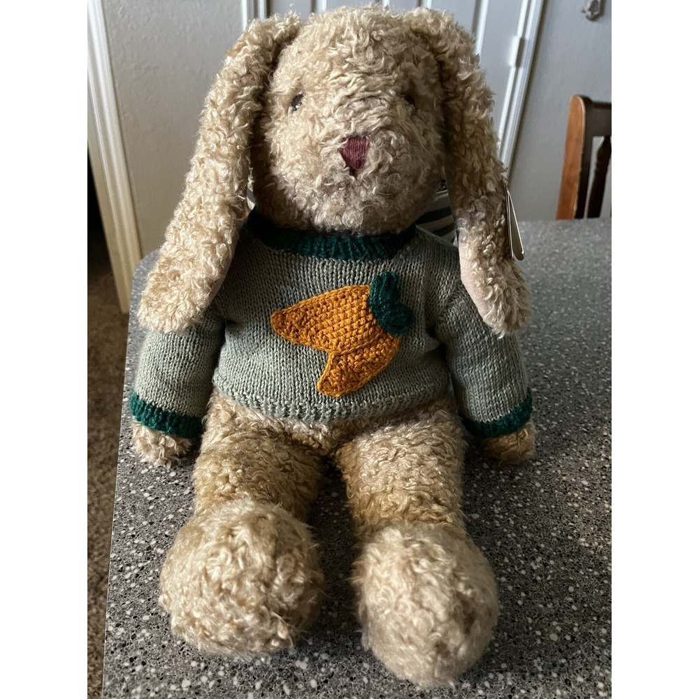 TY Vintage 1991 CURLY Plush Bunny You Make Me Hoppy Easter Retired 15" With Tags